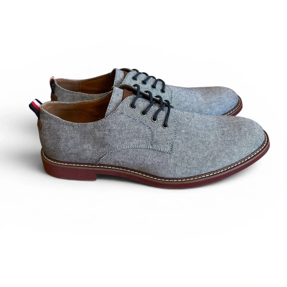Tommy Hilfiger Garson4 Mens Blue‎ Fabric Derby Oxford Shoes 13 M New